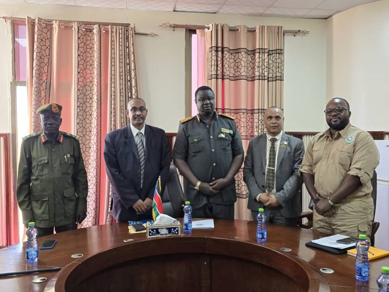 Visit to the newly appointed Chief of Defense Forces of the South Sudan People’s Defense Forces (SSPDF)