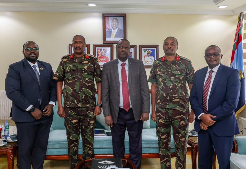 Courtesy call on Maj. Gen. Frederick Leuria, representing the Chief of the Defence Forces (CDF) of the Kenya Defence Forces (KDF).
