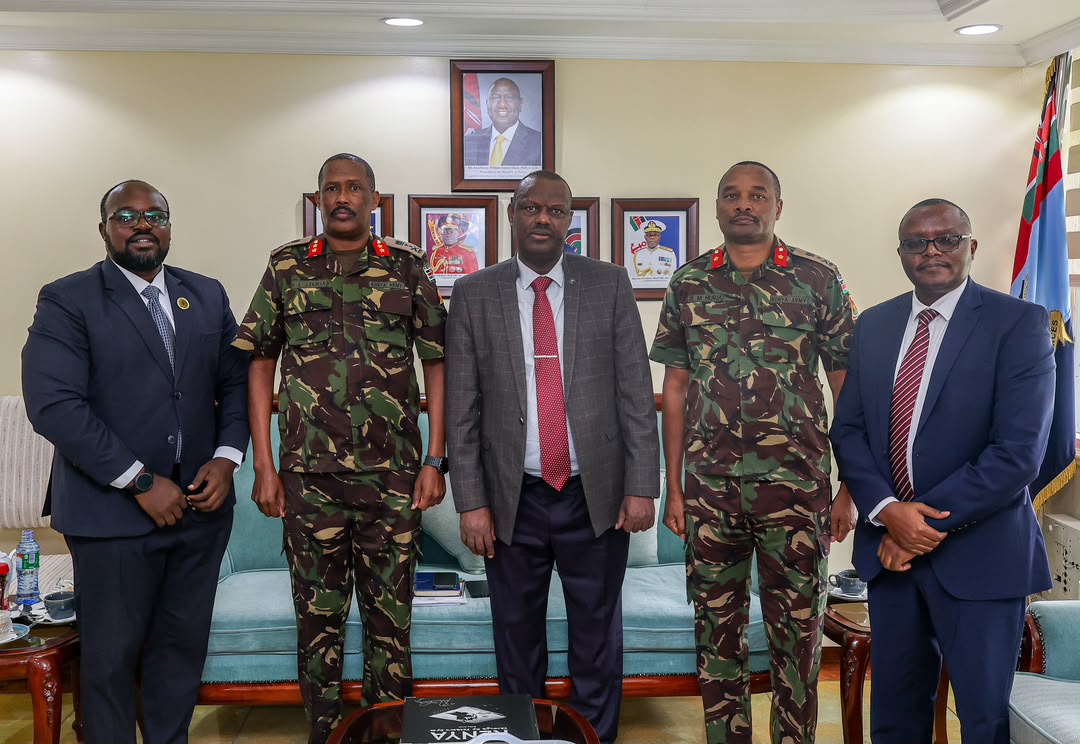 Courtesy call on Maj. Gen. Frederick Leuria, representing the Chief of the Defence Forces (CDF) of the Kenya Defence Forces (KDF).